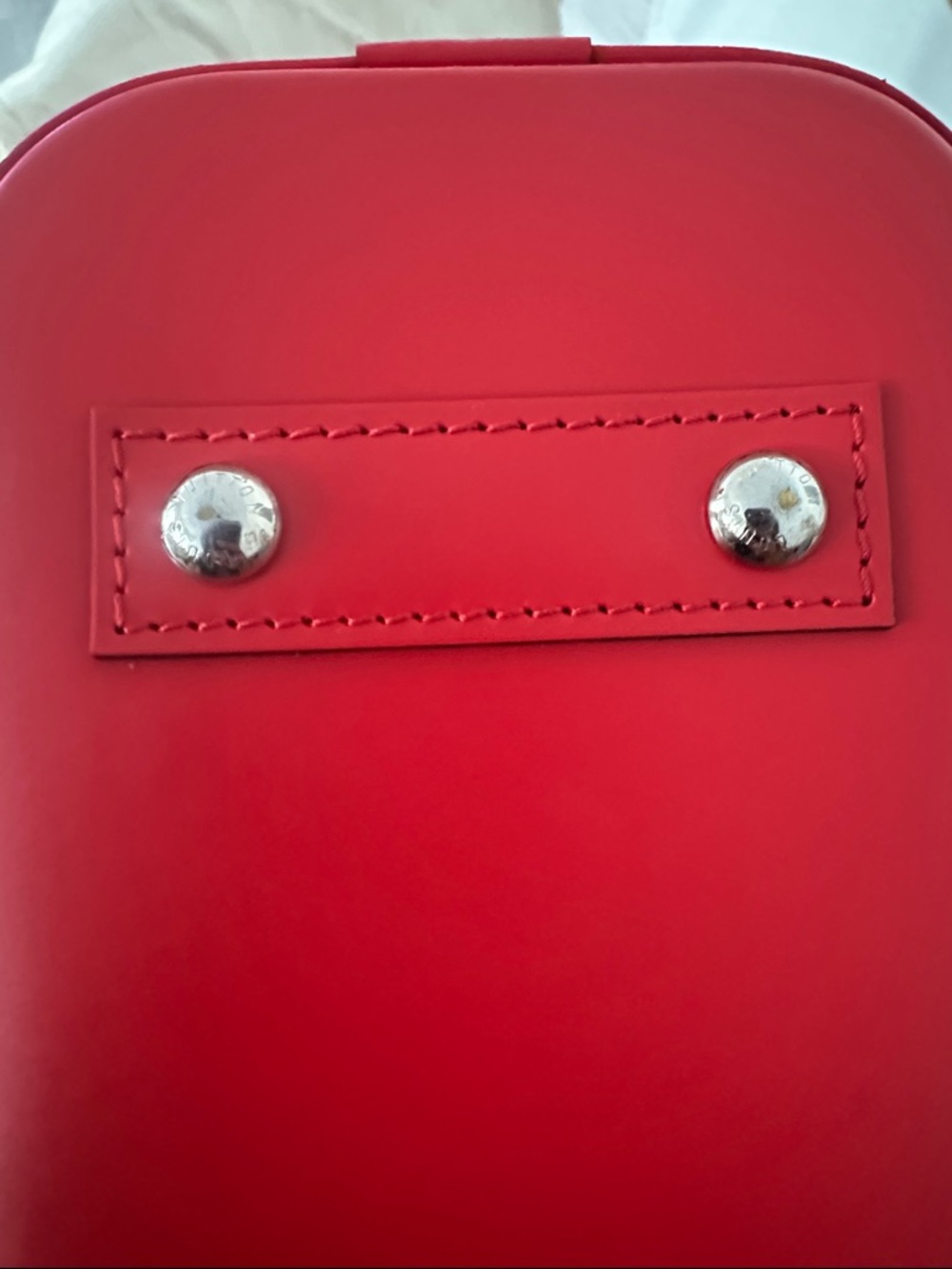 Louis Vuitton Red Epi Alma BB Satchel with Silver Hardware - Picture 5 of 6